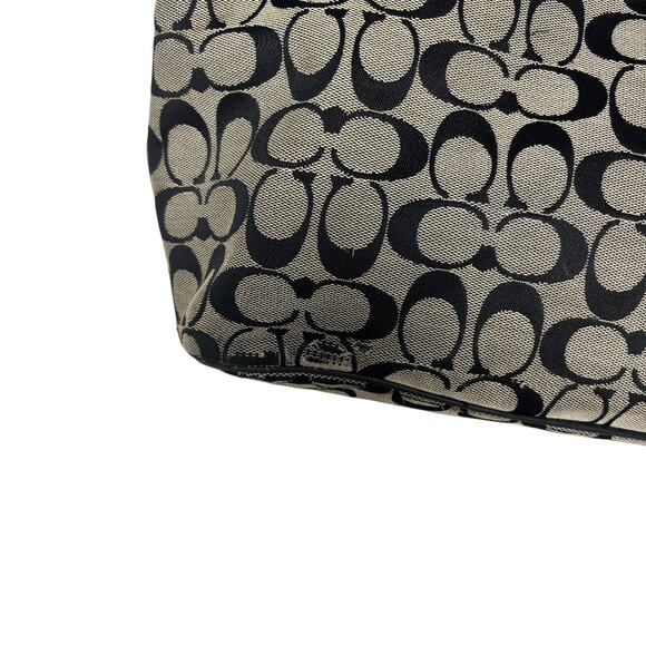 Coach Signature Stripe Medium Zip Top Tote (23465) - Picture 6 of 8